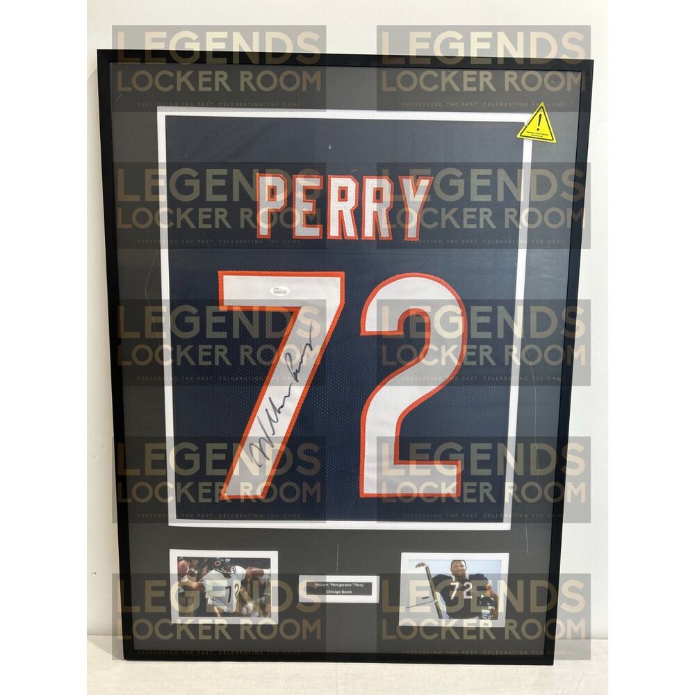Framed William “The Refrigerator” Perry Autographed Jersey